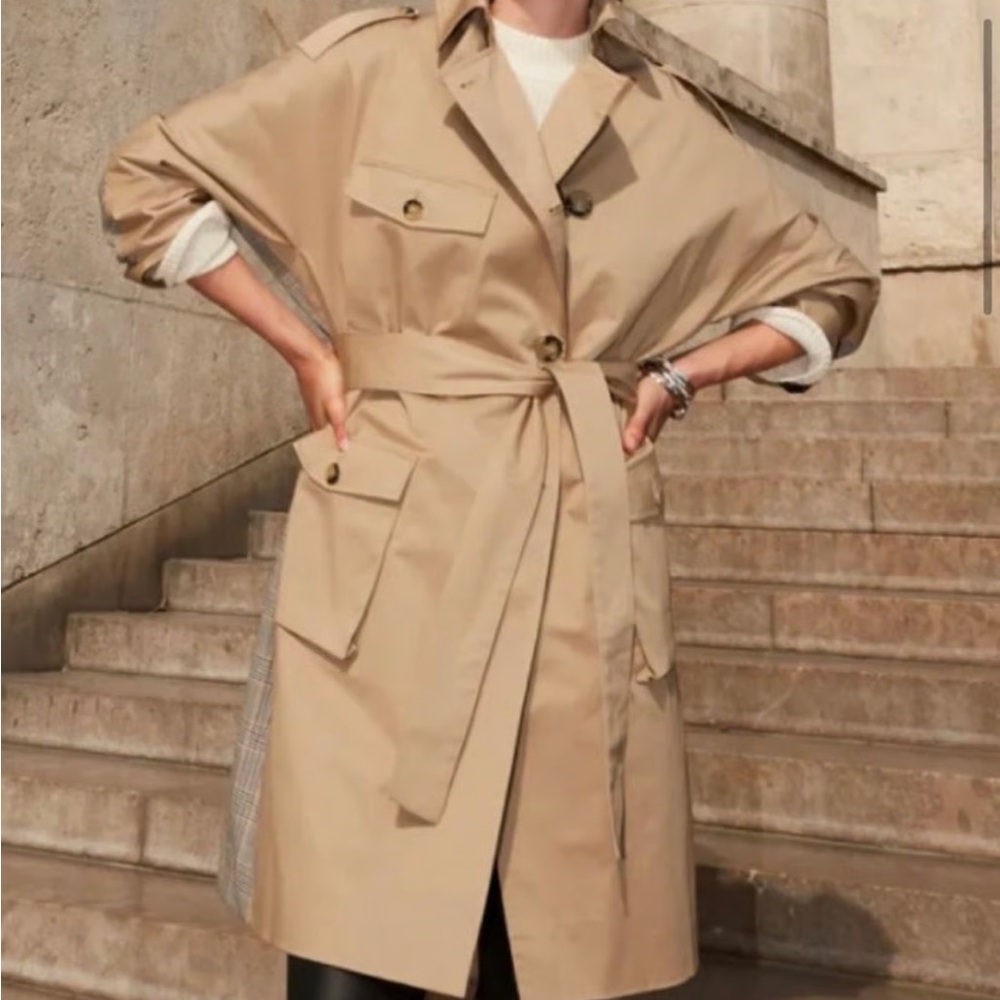 The Kooples - Dual Fabric Trench Coat
